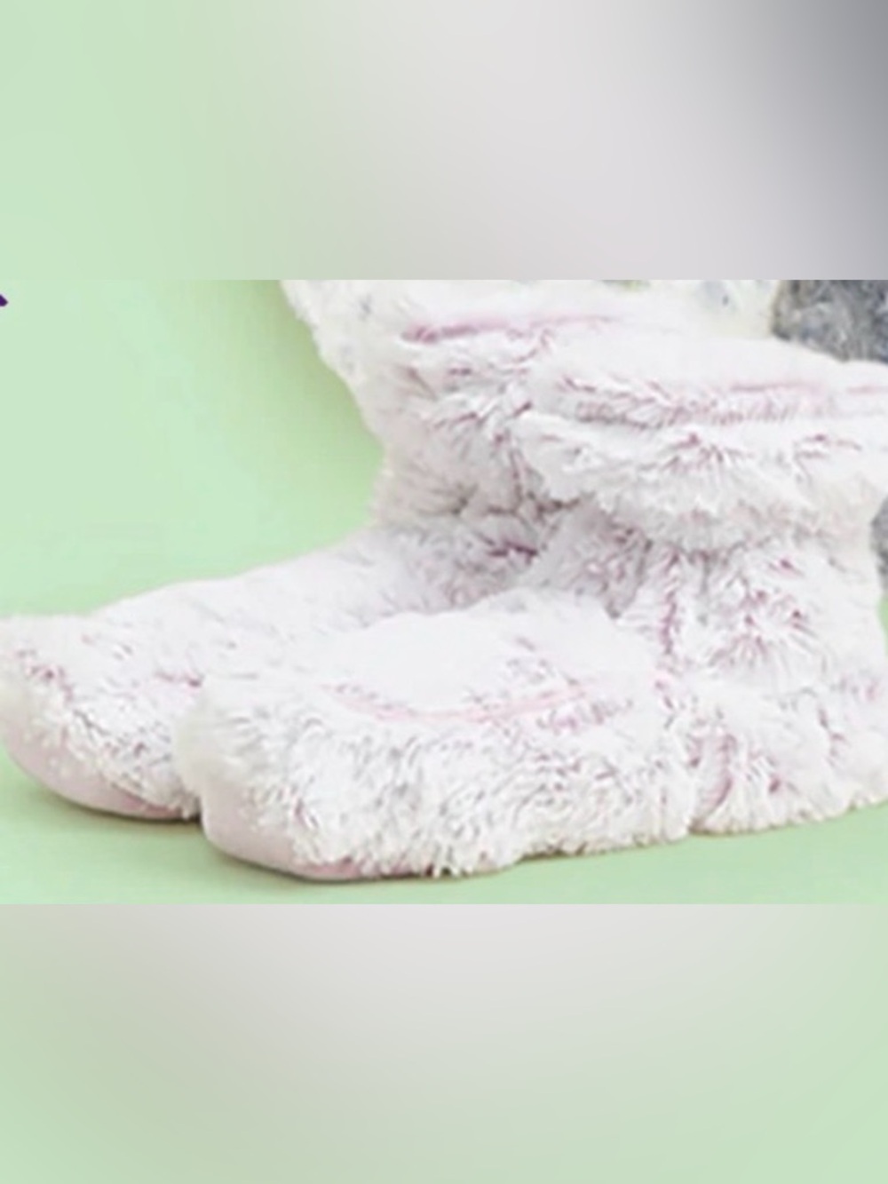 Plush Bootie Slippers for Women - Pale Pink - Picture 2 of 14